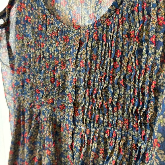 Converse One Star Sheer Fairy Grunge Floral Babydoll Pintuck Tank Top Size M - Picture 2 of 14
